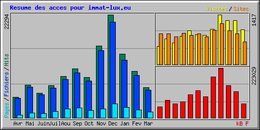 Resume des acces pour immat-lux.eu
